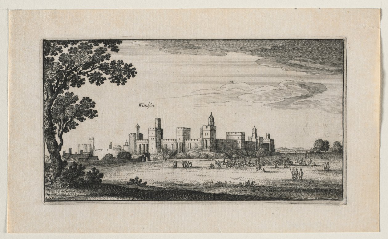 Windsori kastély délkeletről, 1644. alkotó: Wenceslaus Hollar