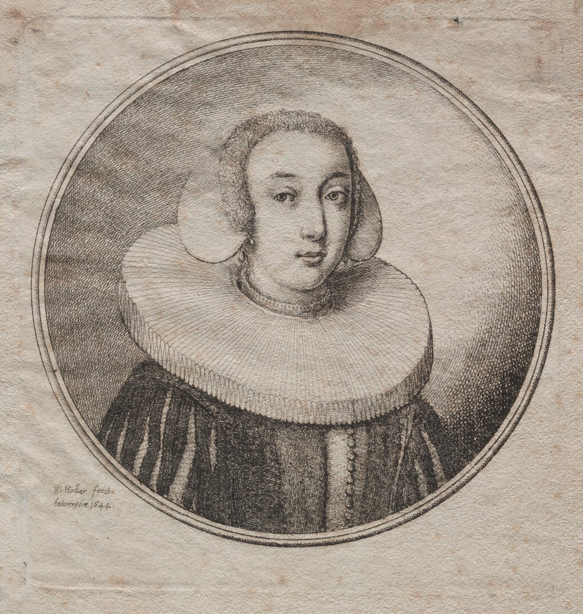 Nő egy malomkővel alkotó: Wenceslaus Hollar