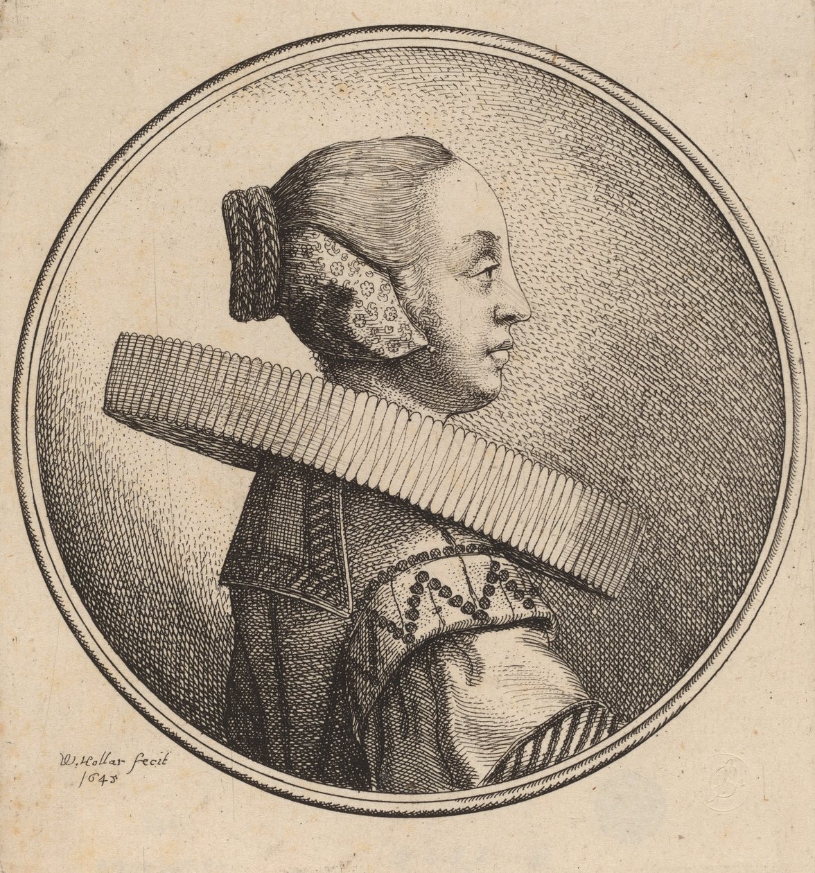 Ruffos nő, 1643. alkotó: Wenceslaus Hollar