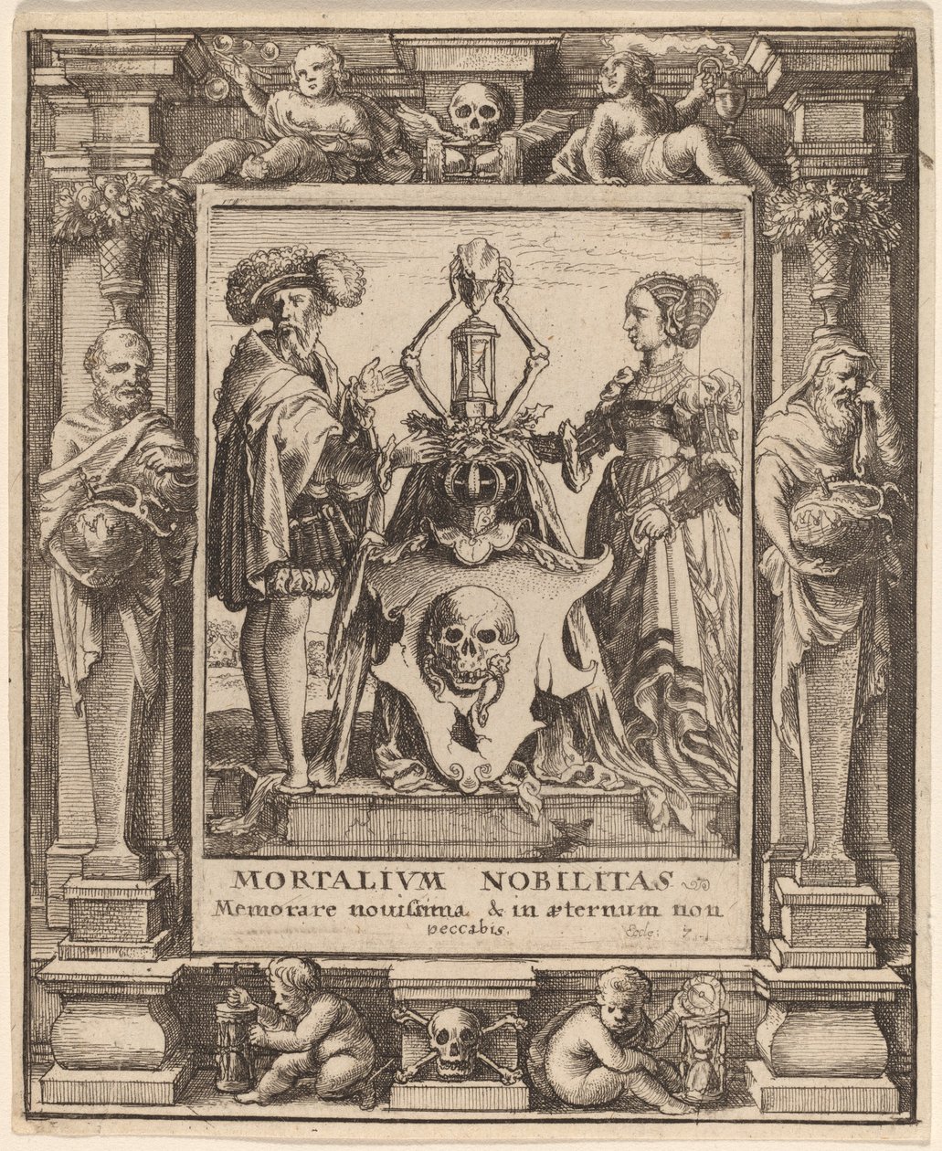 Halál címere alkotó: Wenceslaus Hollar after Hans Holbein the Younger after Abraham van Diepenbeeck