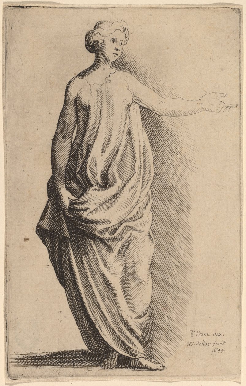 Álló ábra alkotó: Wenceslaus Hollar after Parmigianino