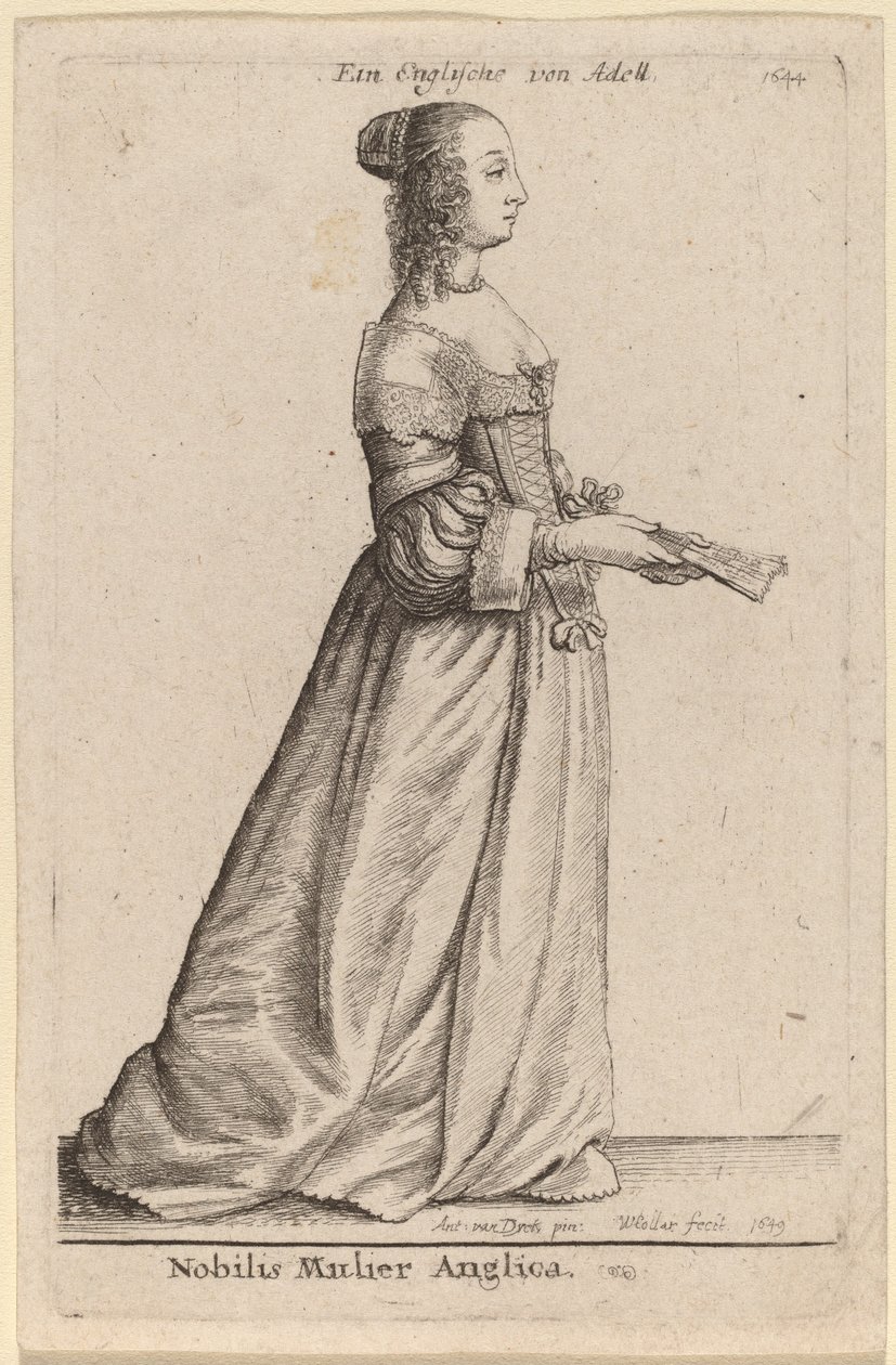 Nemes angol nő alkotó: Wenceslaus Hollar after Sir Anthony van Dyck