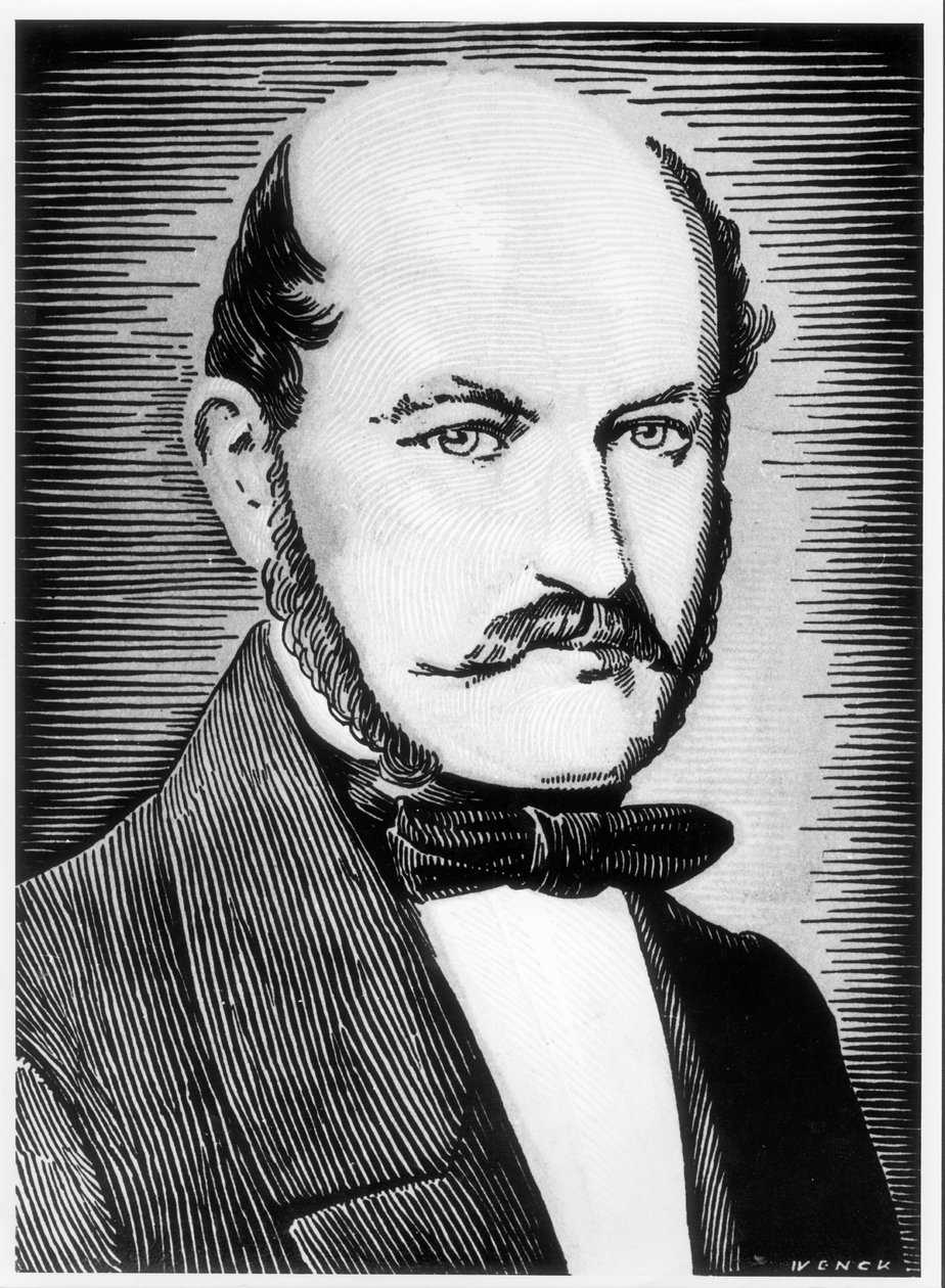 Semmelweiss Ignác (1818-1865) portréja (bw fotó) alkotó: Wenck