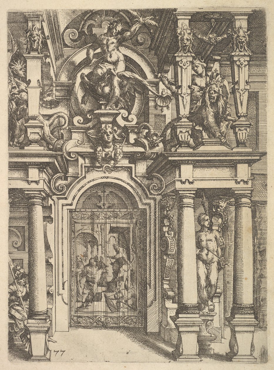 Architettura dísztányérja, 1598. alkotó: Wendel Dietterlin the Elder