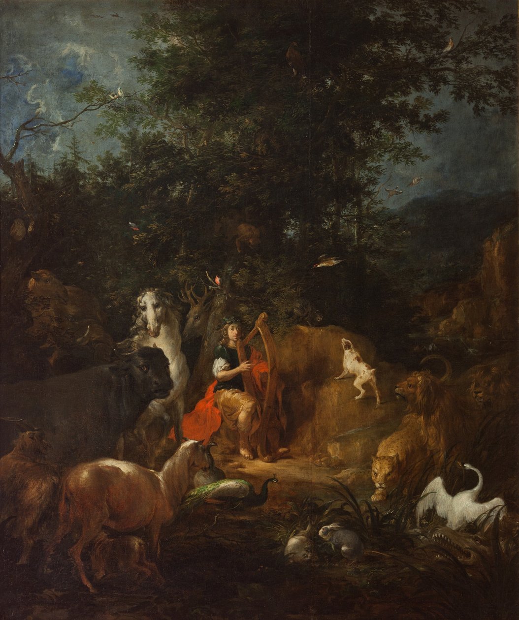 Orpheus állatokkal egy tájban, 1720 előtt alkotó: Wenzel Lorenz Reiner