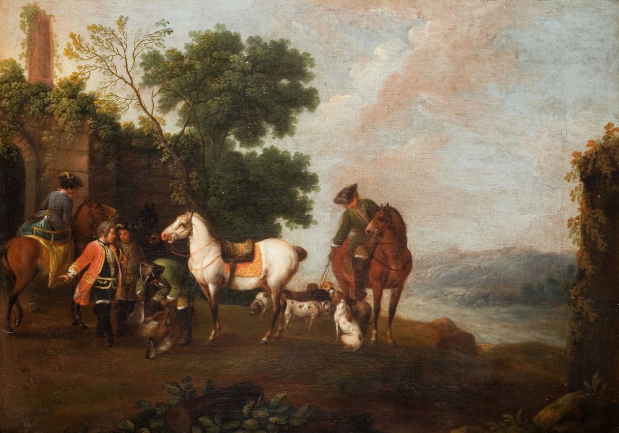 A szarvasvadászat, 1760. alkotó: Wenzel Ignaz Prasch