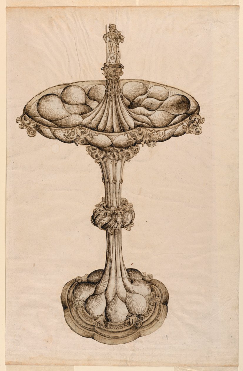 Rajz, ezüst asztaldísz, 1498 alkotó: Wenzel von Olmütz