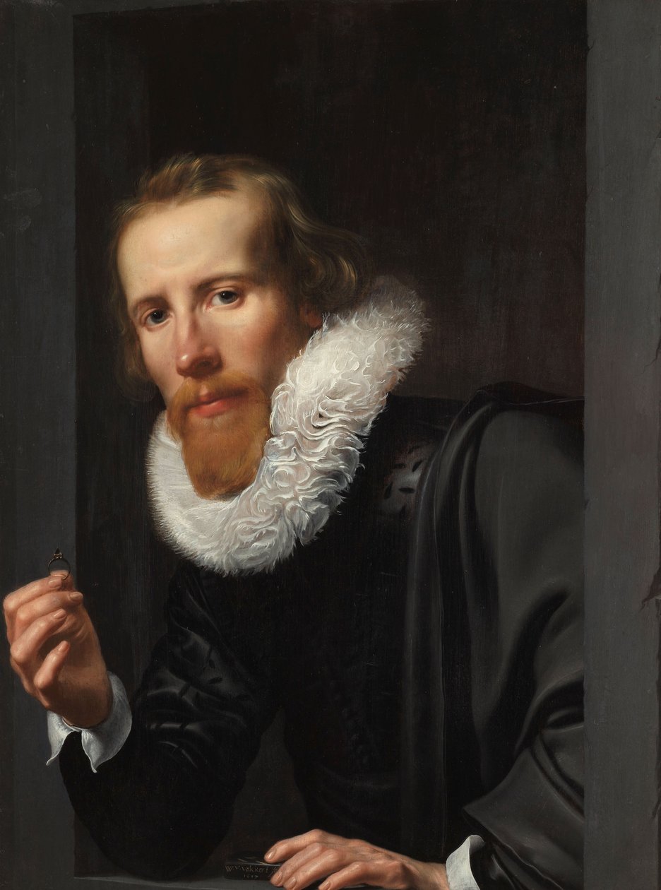 Egy ötvös portréja, valószínűleg Bartholomeus Jansz van Assendelft, 1617 alkotó: Werner van den Valckert