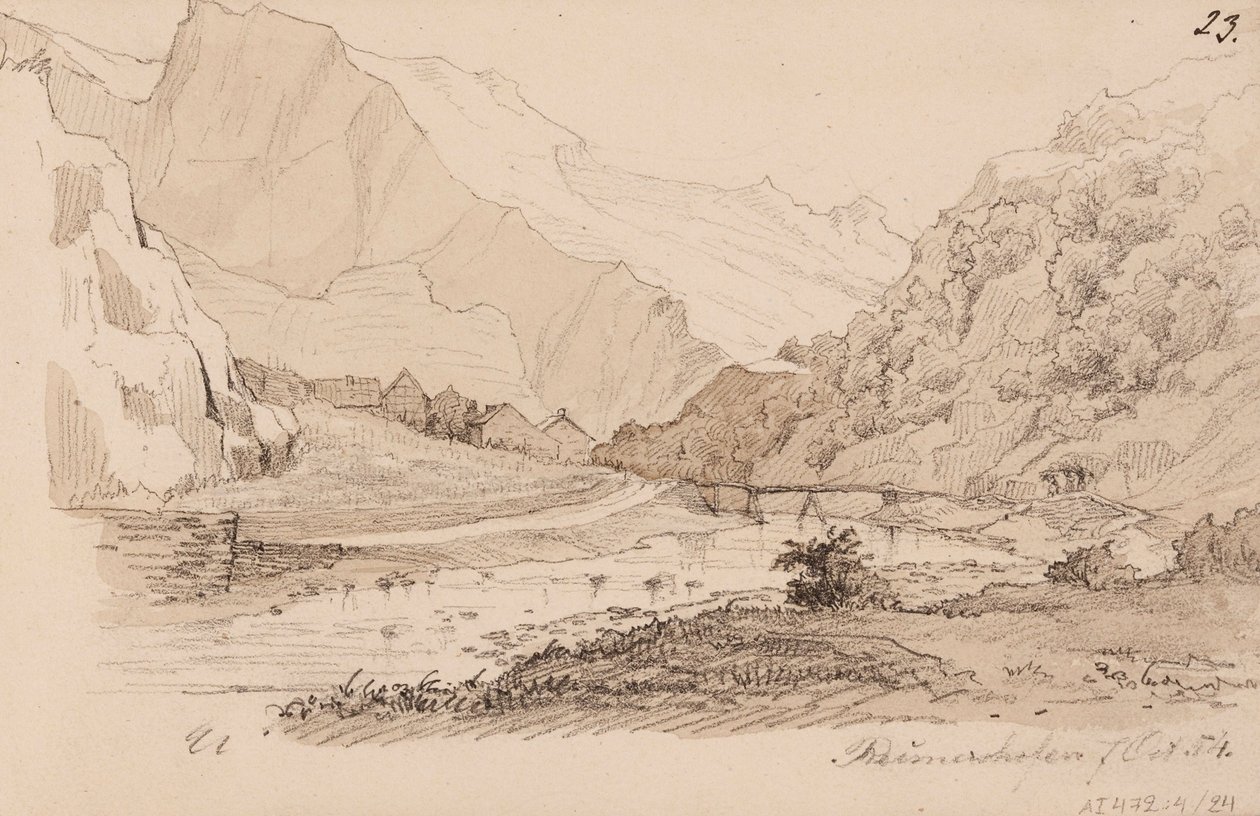 Tájkép, Reimershofen alkotó: Werner Holmberg