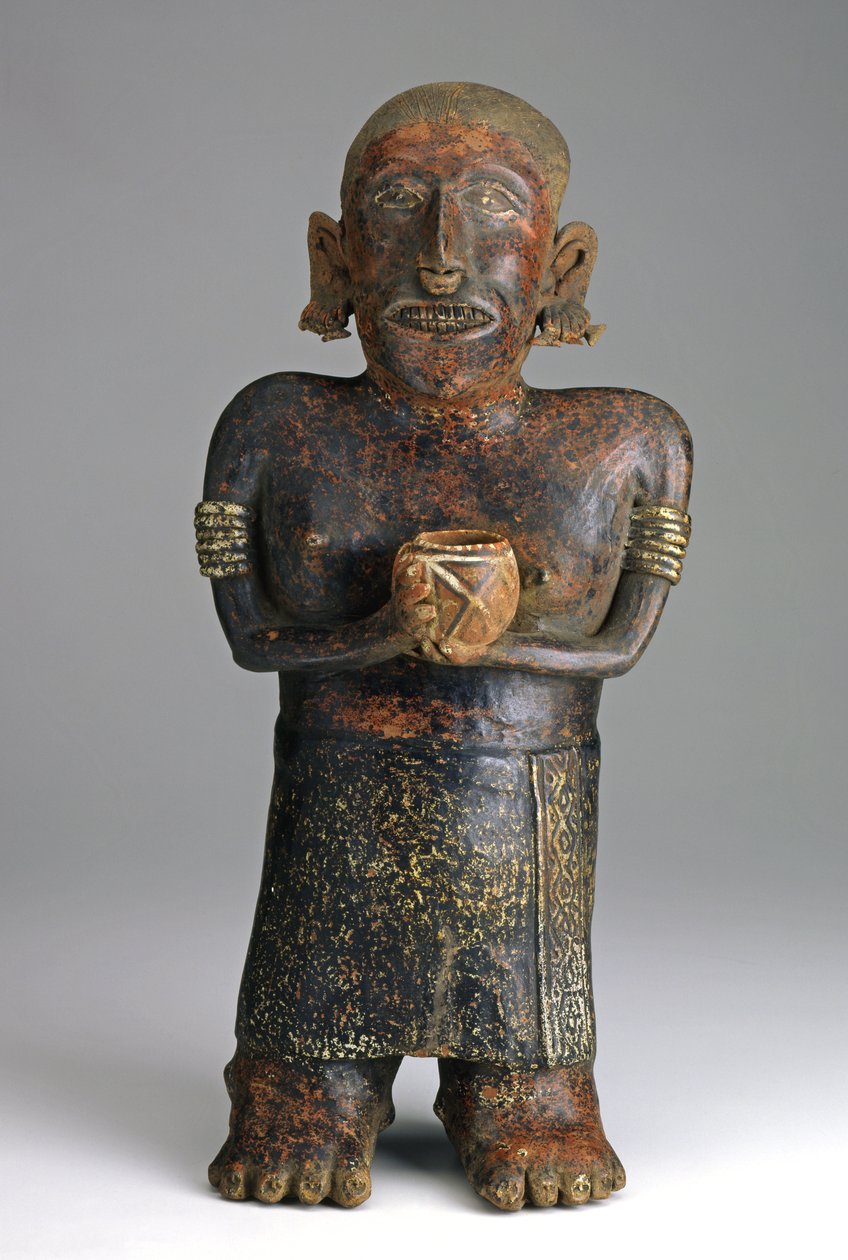 Álló női figura, i.e. 200 körül - i. e. 300 (kerámia vörös, fehér és fekete csúszófestékkel) alkotó: West Mexican