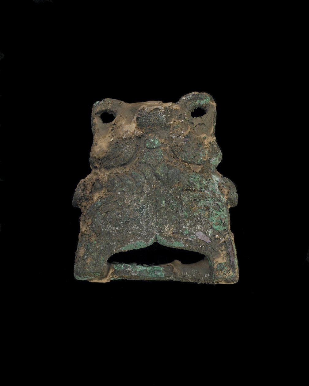 Dísz: groteszk állatmaszk (bronz) alkotó: Western Zhou Dynasty Chinese School