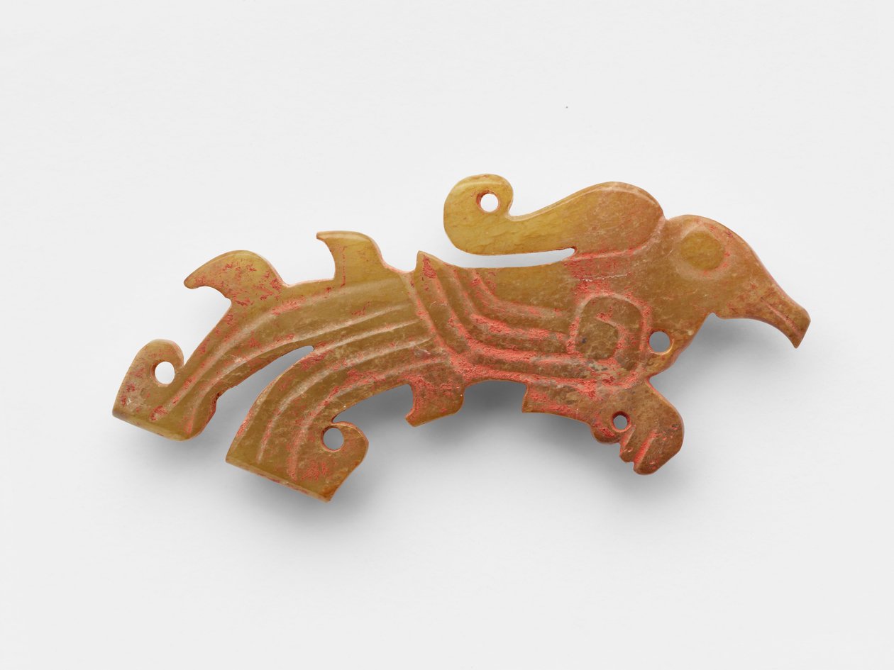 Medál madár formájú, Kr.e. 1050-kb. 950 körül (jáde, nefrit) alkotó: Western Zhou Dynasty Chinese School