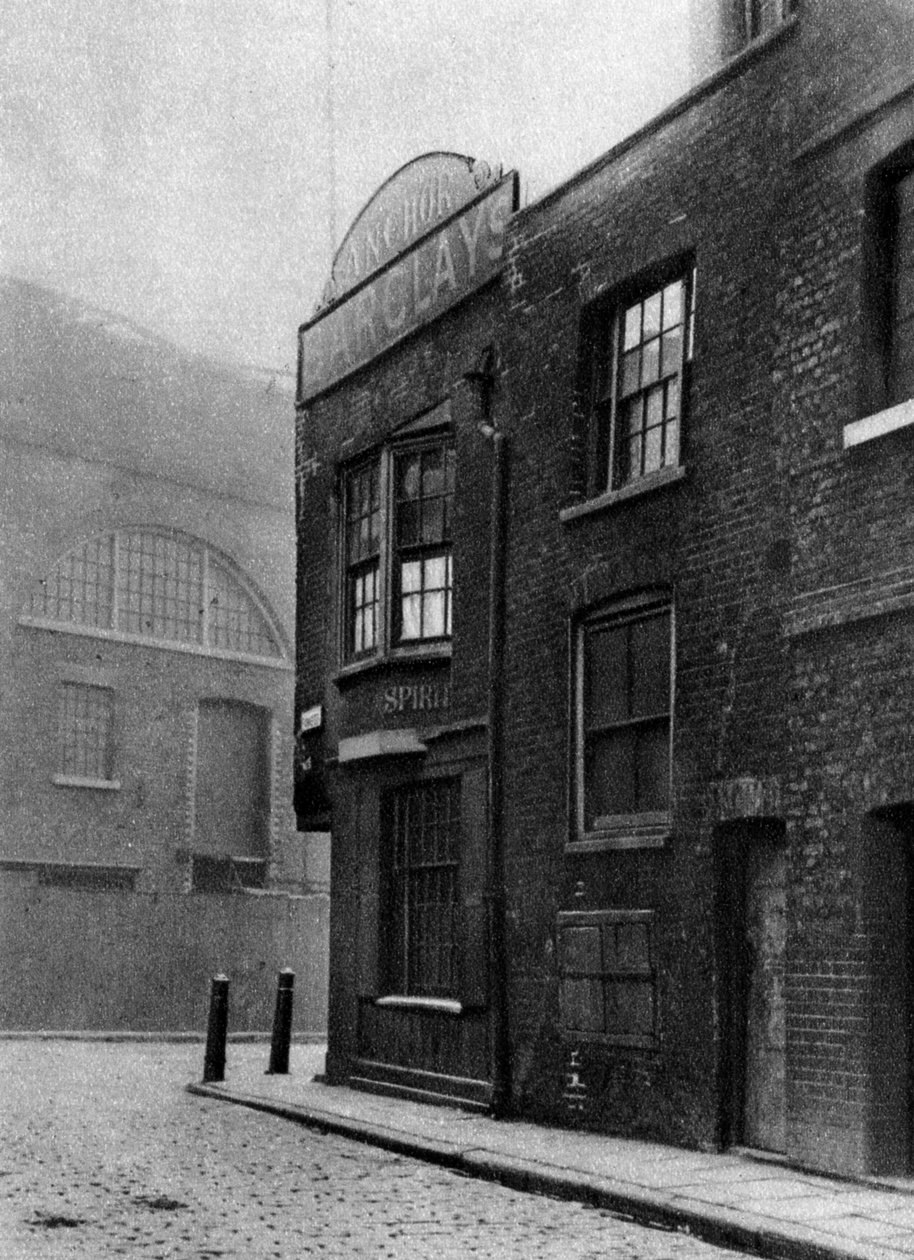 A "Anchor" taverna Bankend és Bankside sarkán, London, 1926-1927. alkotó: Whiffin