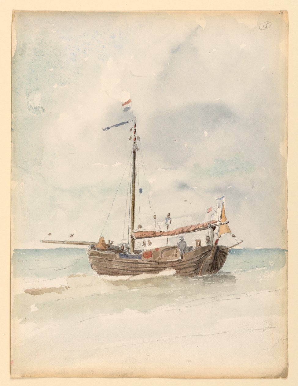 Egy holland bárka, 1887. augusztus 20. alkotó: Whitney Warren Jr.