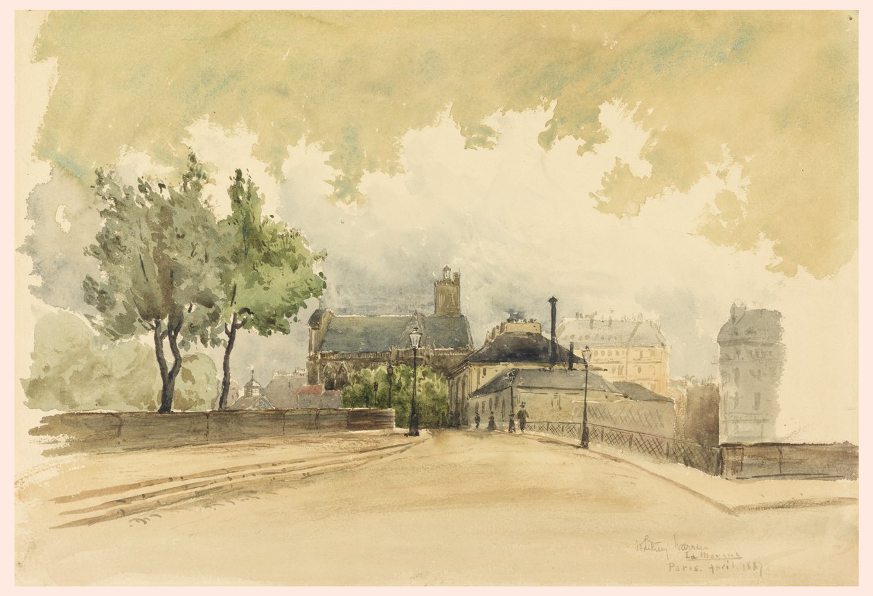 Rajz, The Marque, Párizs, 1887 alkotó: Whitney Warren Jr.