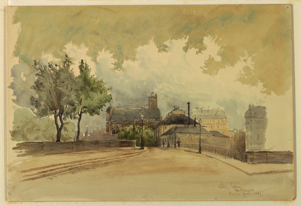 Rajz, The Marque, Párizs, 1887 alkotó: Whitney Warren Jr.