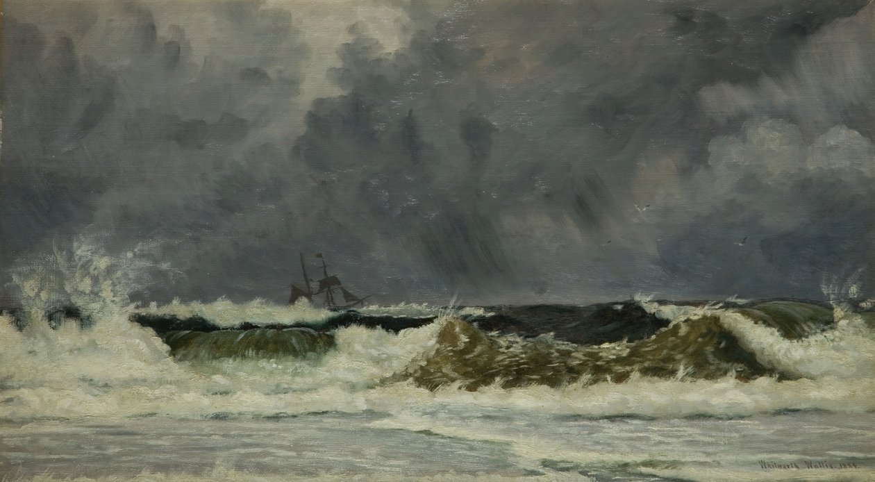 Rossz időjárás – Jütland partvidéke, 1884. alkotó: Whitworth Wallis