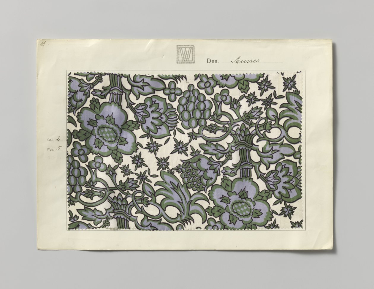 Acél nyomtatott oldallal, Aussee design alkotó: Wiener Werkstätte
