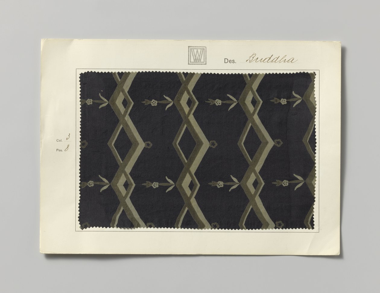 Acél nyomtatott oldallal, Buddha design alkotó: Wiener Werkstätte