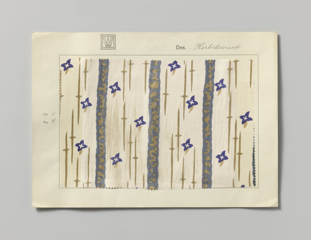 Acél nyomtatott oldallal, Herbstwind design alkotó: Wiener Werkstätte