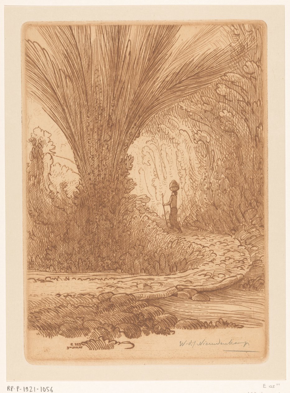 Benőtt hegyoldal Balin A hegyekben (eredeti cím) alkotó: Wijnand Otto Jan Nieuwenkamp (signed by artist)