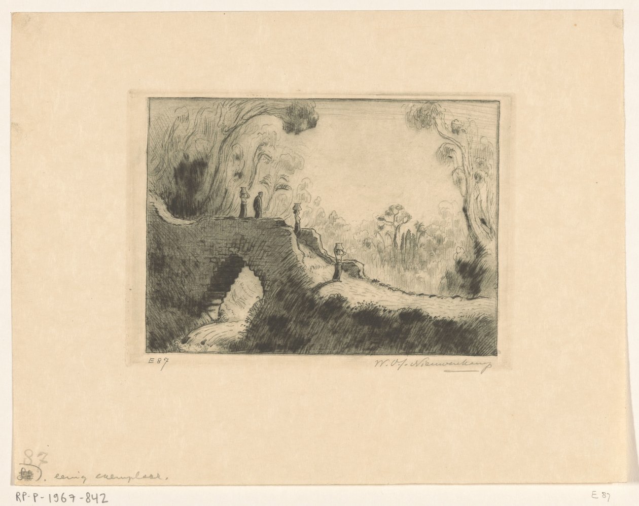 Híd Margánál Balin The Little Bridge (eredeti cím) alkotó: Wijnand Otto Jan Nieuwenkamp (signed by artist)
