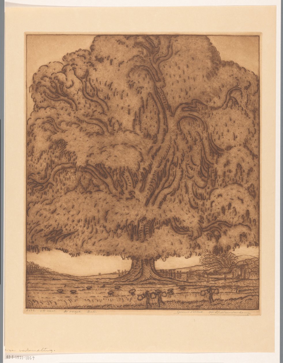 The Harvest, Bali (eredeti cím a tárgyon) alkotó: Wijnand Otto Jan Nieuwenkamp (signed by artist)