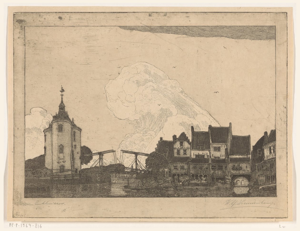 Haven te Enkhuizen (original title)   1381575   hu       hungarian Successfully Translated  Original: India Rhinoceros and Canadian Beaver.” Fauna des Médecins ou histoire des animaux et de leurs produits par Hippolyte Cloquet” - Volume 6 - 1825. Translat: alkotó: Wijnand Otto Jan Nieuwenkamp (signed by artist)