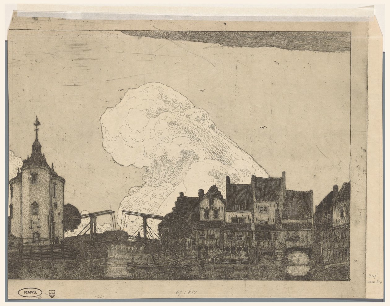 Enkhuizen kikötője (eredeti cím) alkotó: Wijnand Otto Jan Nieuwenkamp (signed by artist)