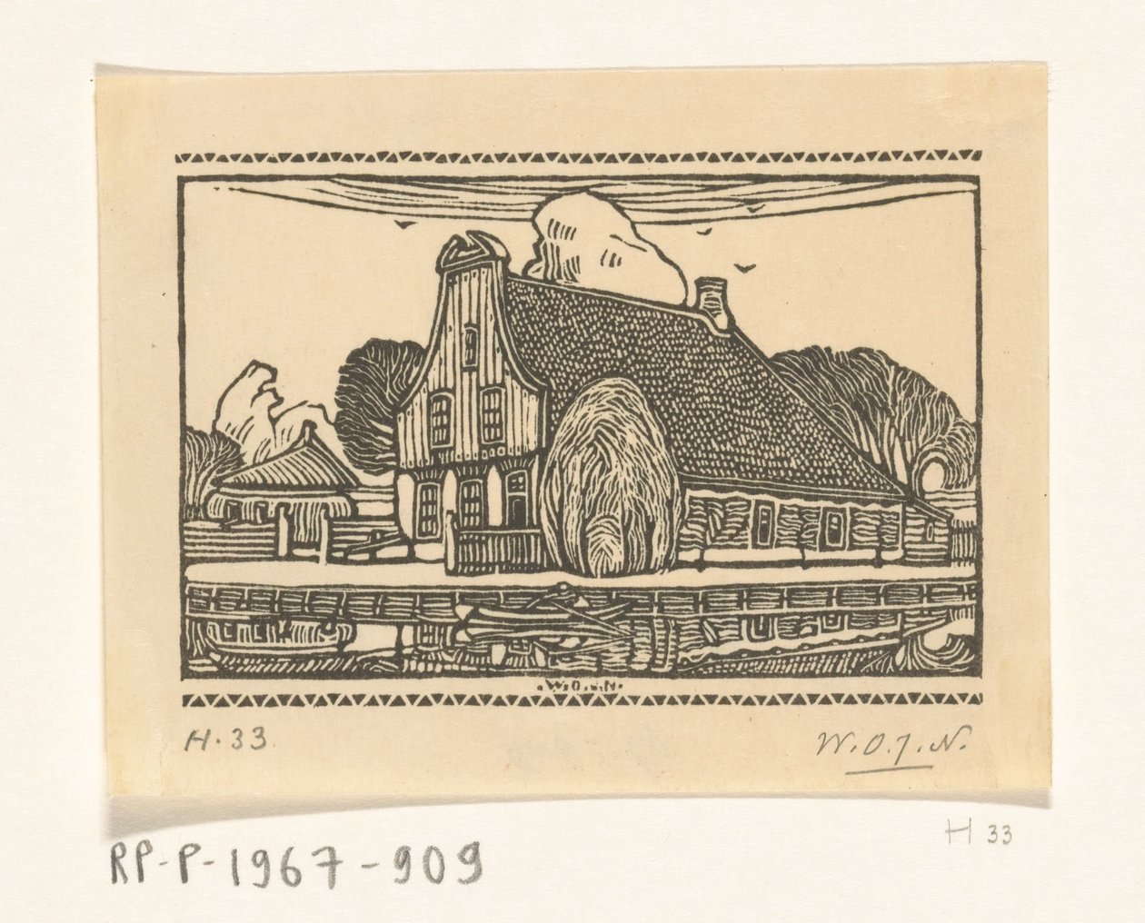 Fahomlokzatú ház egy csatornán Edamban Ház Edamban (eredeti cím) alkotó: Wijnand Otto Jan Nieuwenkamp (signed by artist)
