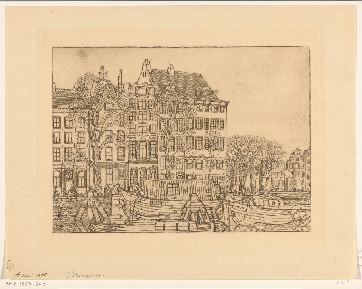 Házak a Prins Hendrikkade Amszterdamban Prins Hendrikkade (eredeti cím) alkotó: Wijnand Otto Jan Nieuwenkamp
