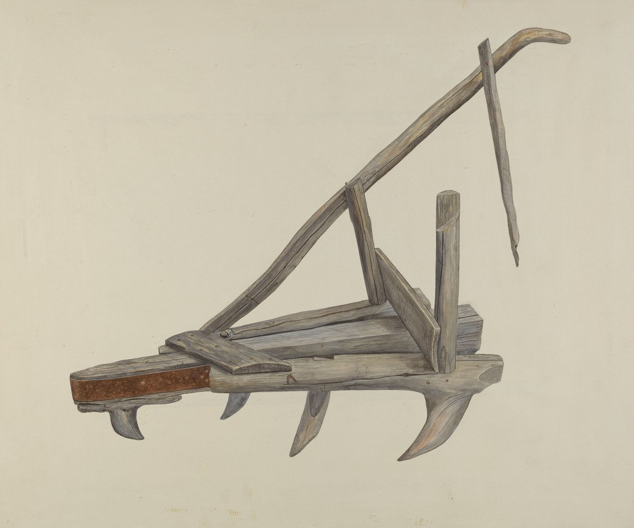 Fa borona vagy kultivátor, c. 1937. alkotó: Wilbur M Rice
