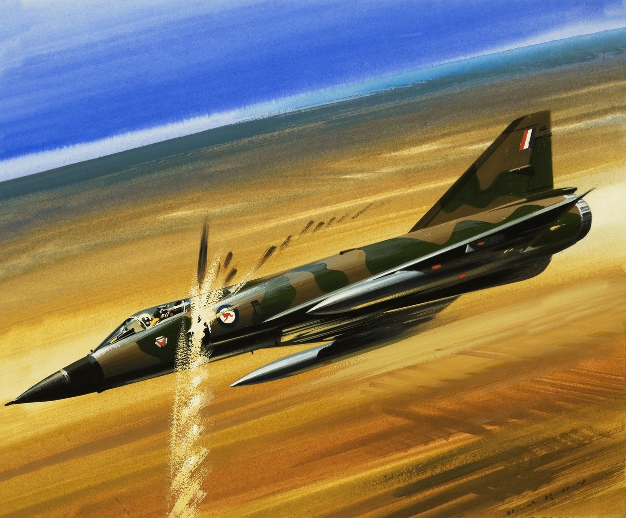 A kékbe: Ricochet! alkotó: Wilf (20th century) Hardy