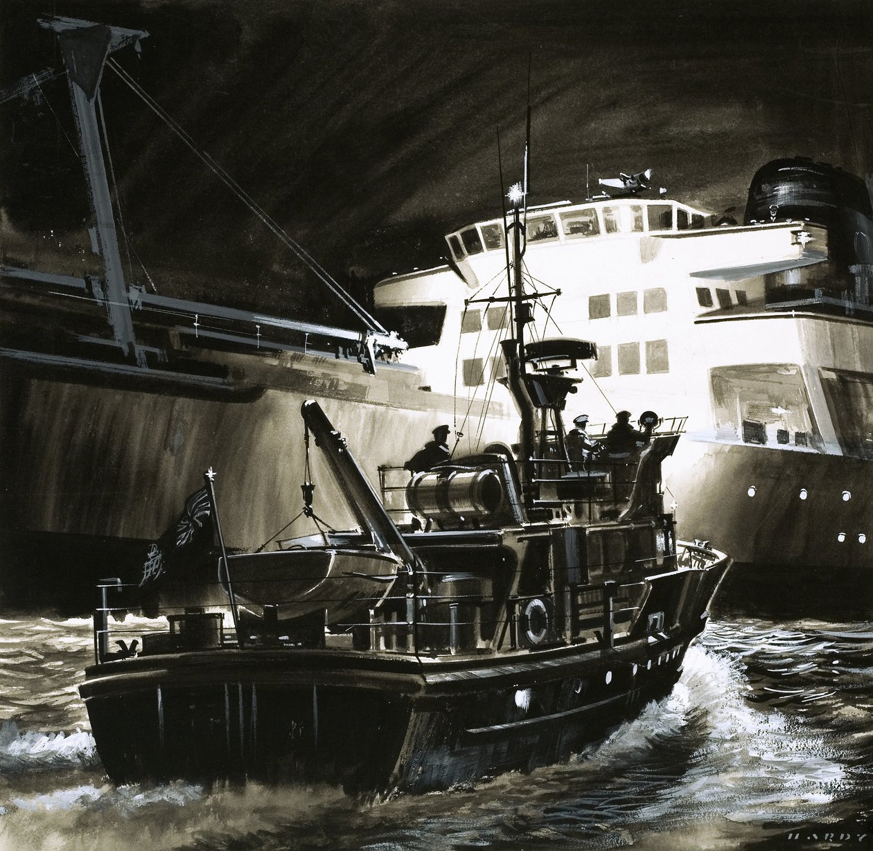 A brit életmód: A brit parti őrség adóvágó hajói alkotó: Wilf (20th century) Hardy