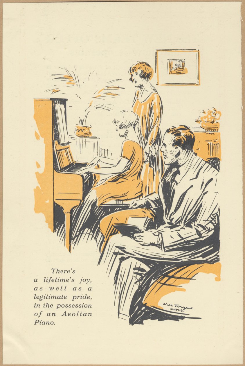 Aeolian Company Pianolas, 1920-as évek alkotó: Wilfred Fryer, Curtis Advertising Agency