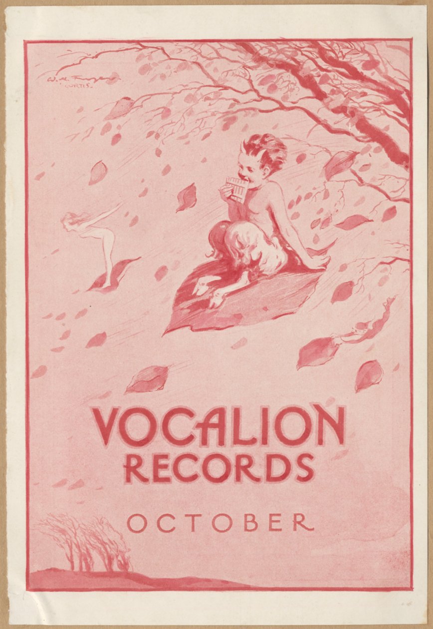 Vocalion Records Bulletin, 1920-as évek alkotó: Wilfred Fryer, Curtis Advertising Agency