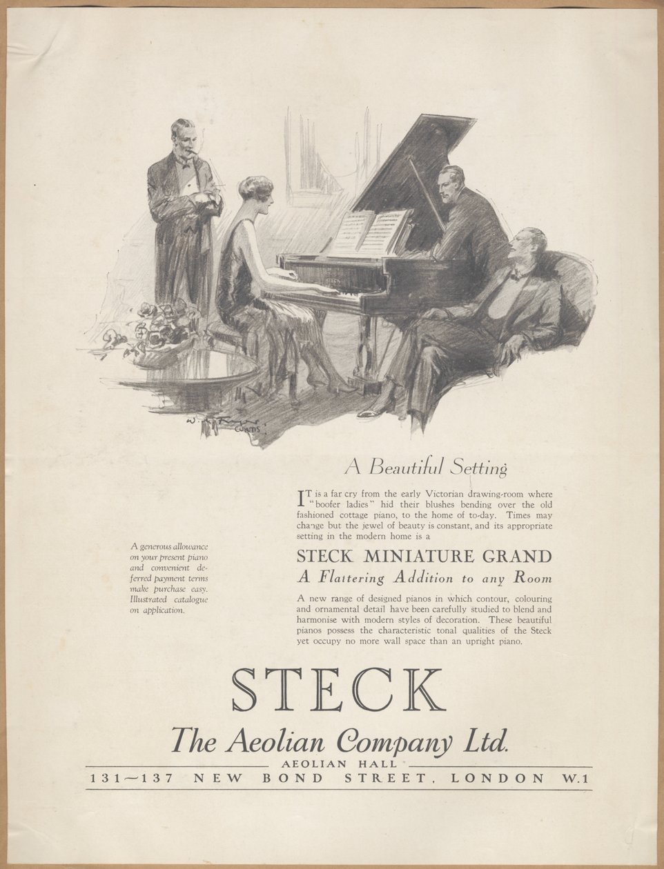Aeolian Company Pianolas, 1920-as évek alkotó: Wilfred Fryer