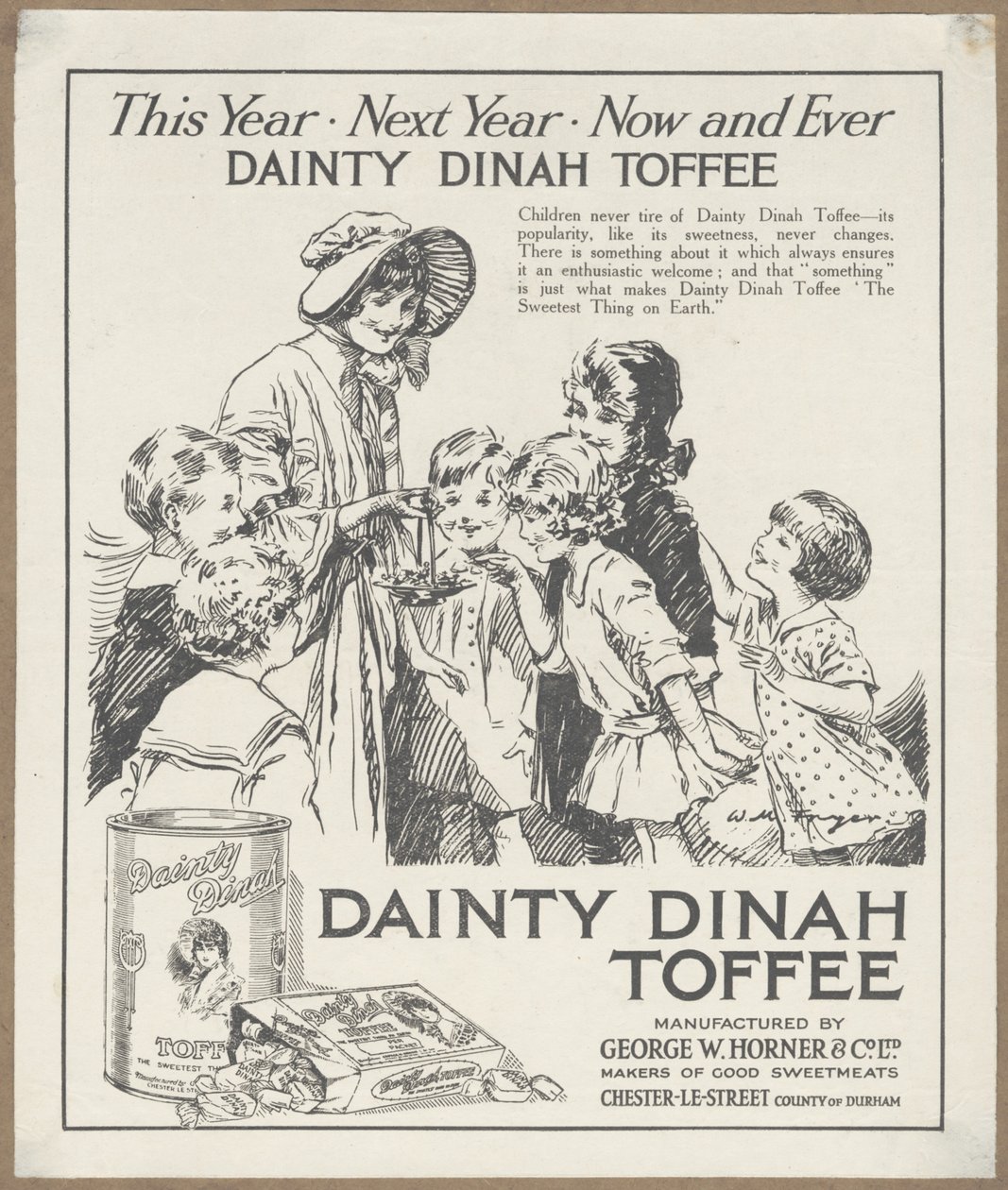 Finom Dinah Toffee, 1920 körül alkotó: Wilfred Fryer