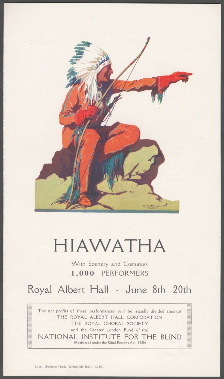 Hiawatha színházi reklám alkotó: Wilfred Fryer