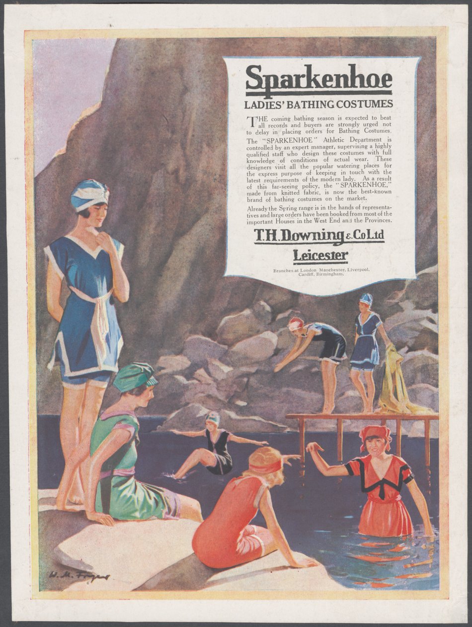 Sparkenhoe fürdőruha, 1920-as évek körül alkotó: Wilfred Fryer
