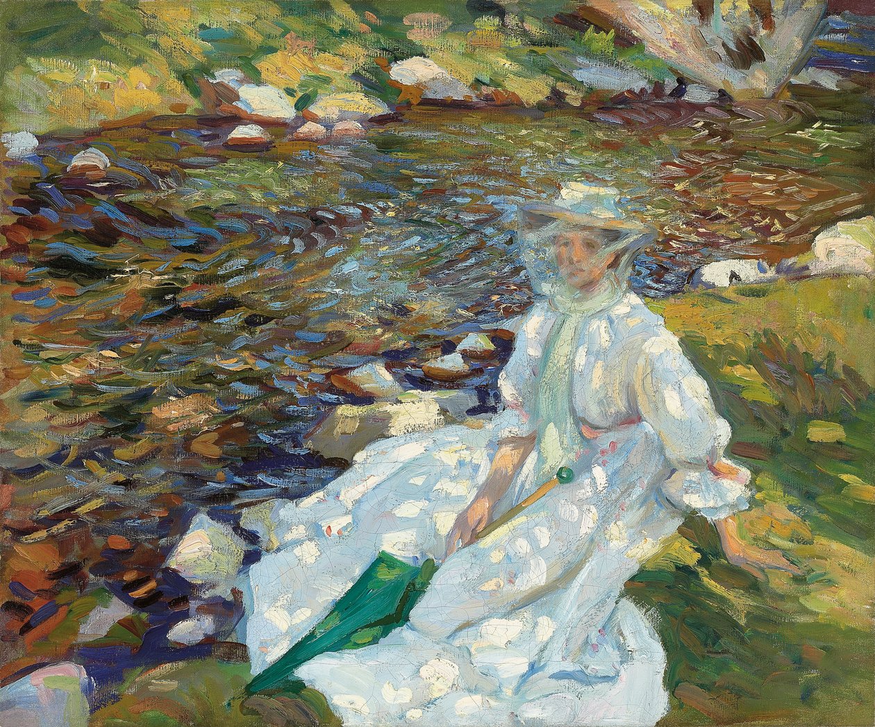 Jane Emmet de Glen egy pataknál, Val d