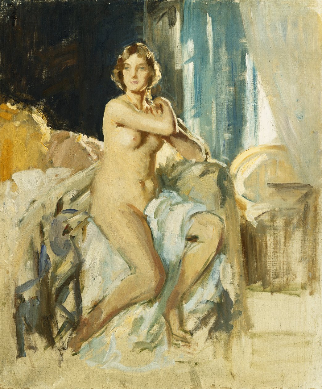 Tanulmány a The Mirror számára alkotó: Wilfred Gabriel de Glehn