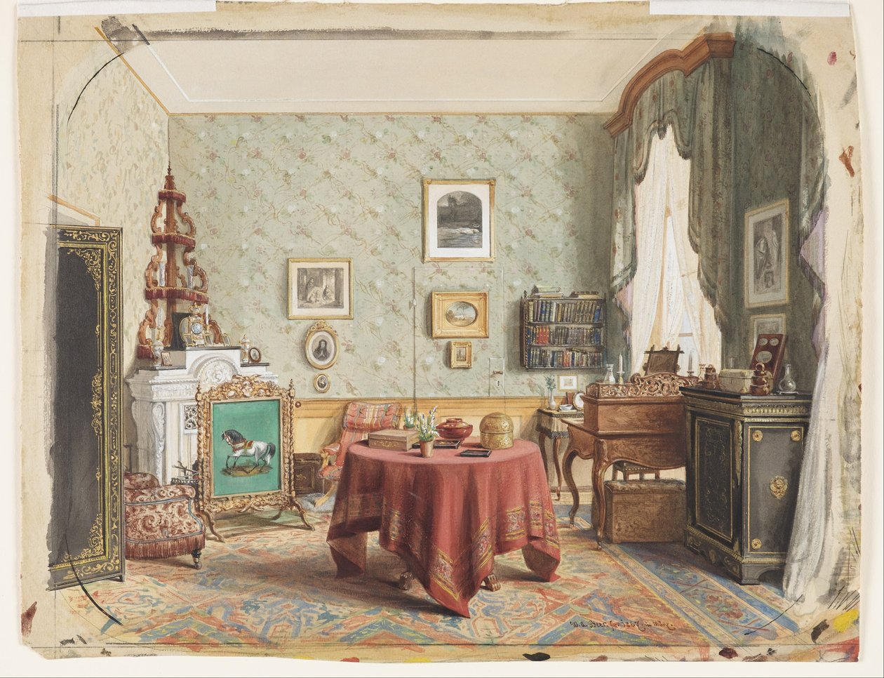 Nappali íróasztallal alkotó: Wilhelm Amandus Beer