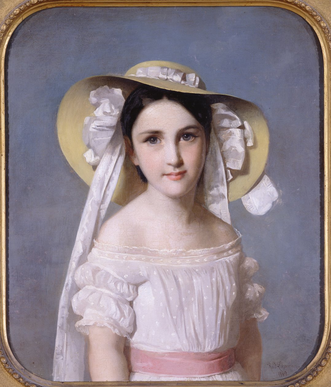 Miss Emily Leo portréja, 1849 alkotó: Wilhelm Auguste Rudolf Lehmann