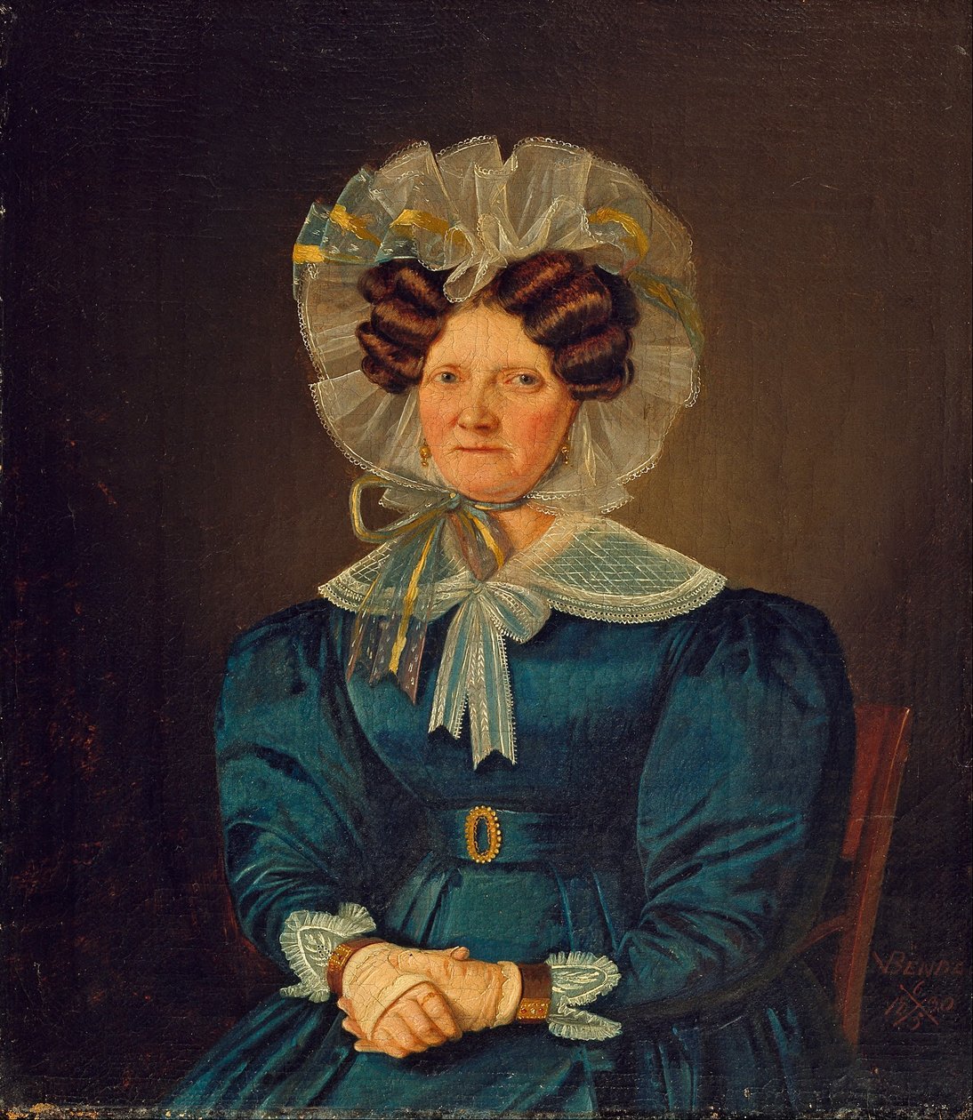Mette Sophie Fuglsang portréja. A művésznénik alkotó: Wilhelm Bendz