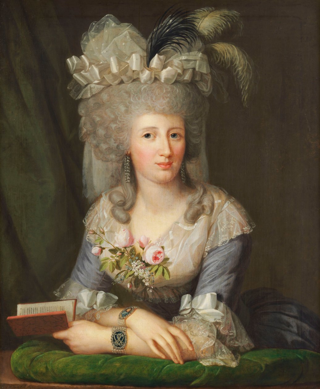 Karoline von Schlotheim (1766-1847) arcképe alkotó: Wilhelm Böttner