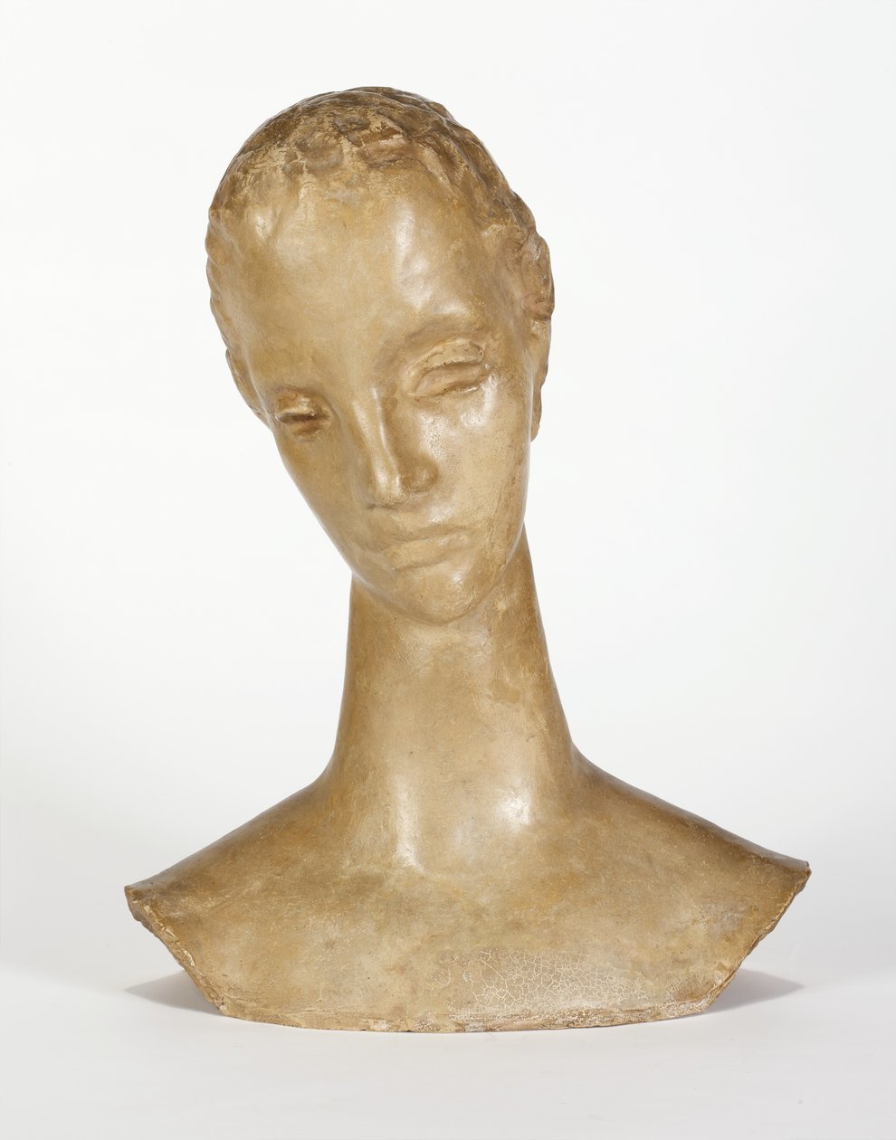 Egy töprengő nő mellszobra, 1913-14 (megmunkált kő) alkotó: Wilhelm Lehmbruck
