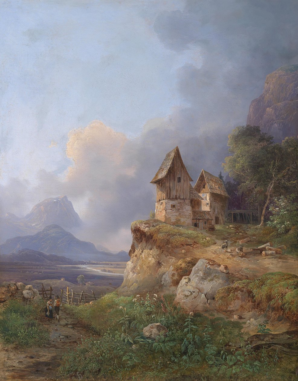 Széles táj Salzkammergutban alkotó: Wilhelm Steinfeld