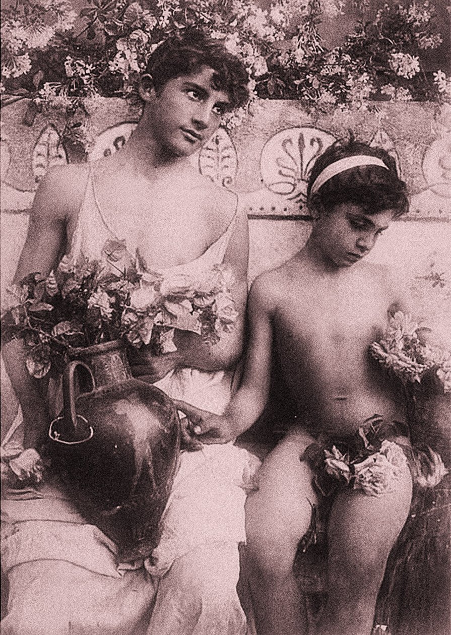 Tanulmány két fiúról, Szicília, C.1900 alkotó: Baron Wilhelm von Gloeden