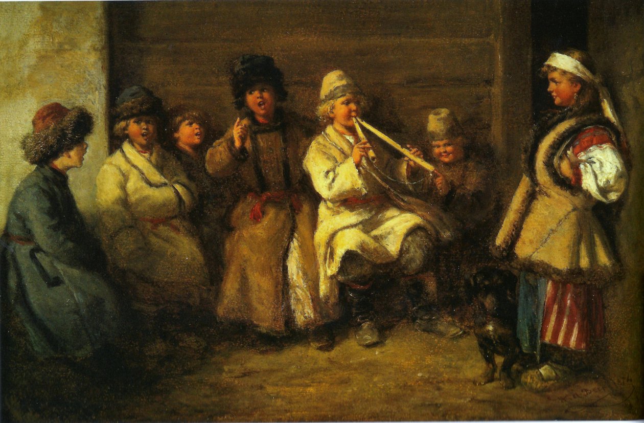 Húsvétkor éneklő gyerekek alkotó: Wilhelm Amandus Beer